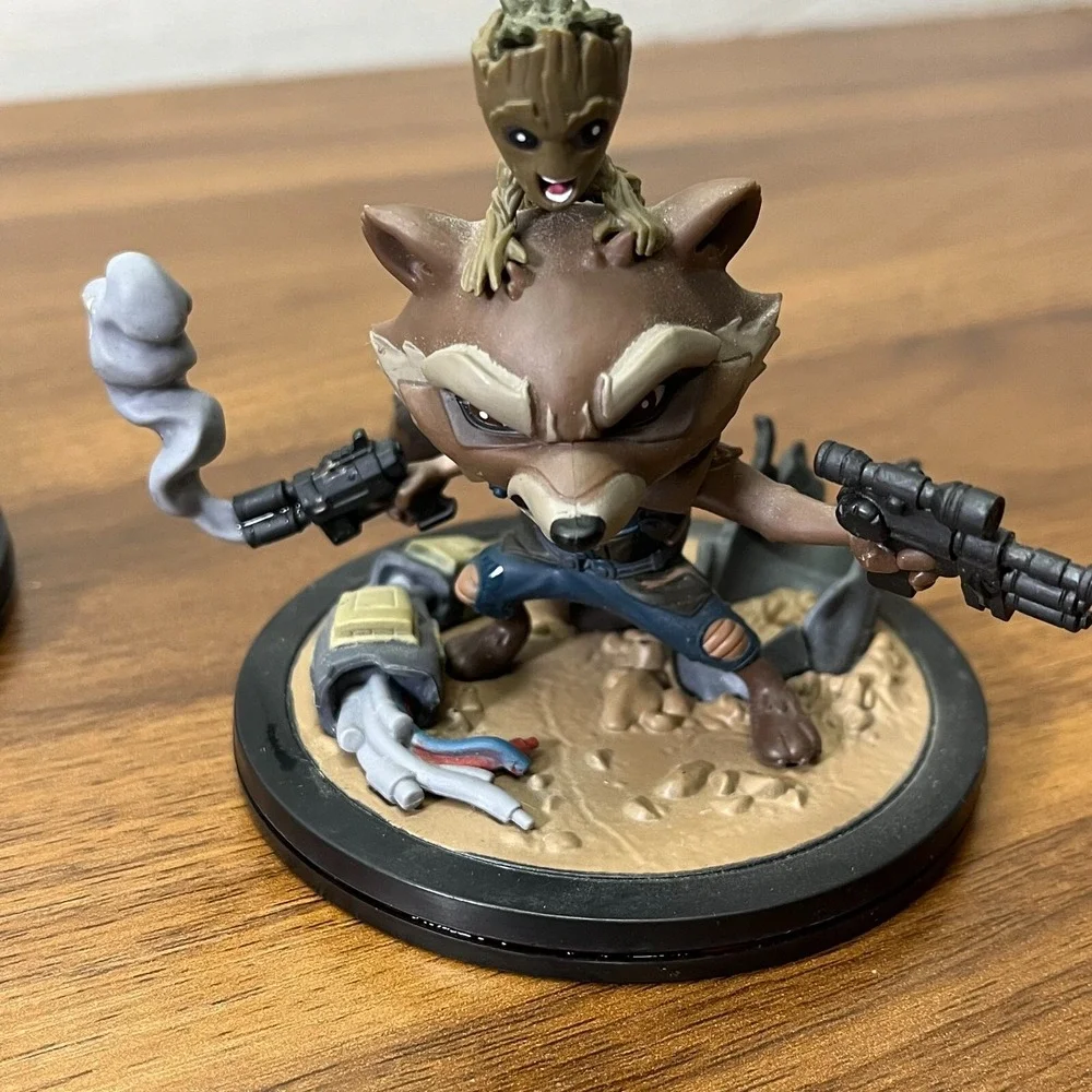 Marvel Q Fig Spider-Man Hulk‎ Deadpool Dr Strange Rocket Racoon and Groot